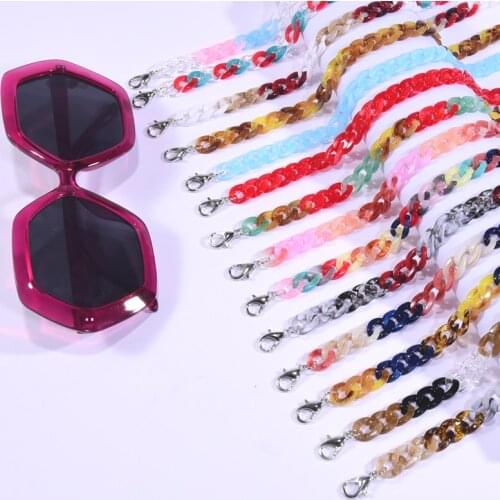 Fashion Sunglasses Womens Acrylic Glasses Headphone Chain Eyeglass 2021 New Anti-Lost Lace Lanyard Neck Chain Hang Mask Strap