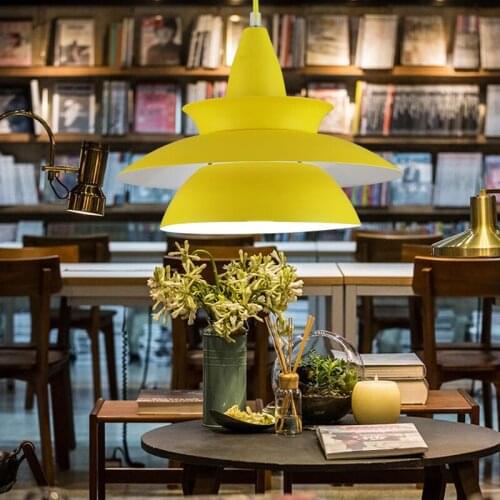 Modern Nordic Muti-Color Decorative Metal Pendant Lamp Bedroom Kitchen Hallway Hanging Lighting Fixture