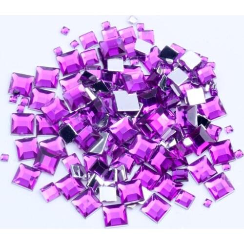 Nail Rhinestone FlatBack Stone Square 6mm 5000pcs Bulk Bag For Crafts Scrapbooking DIY Clothes Nail Art Decoration