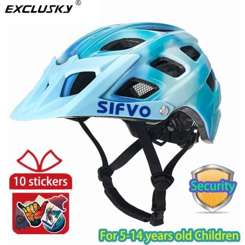 Exclusky Children Helmet Camouflage Multiple Colour Kid Bicycle Helmet for Boys Girls Skateboarding Cycling Outdoor Sports