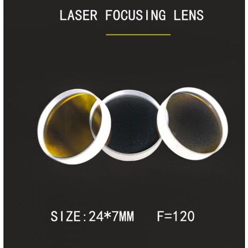 Weimeng 10 pieces 24*7mm F=120 optical glass laser focusing mirrors JGS1 QUARTZ 1064nm AR Plano-convex for laser machine
