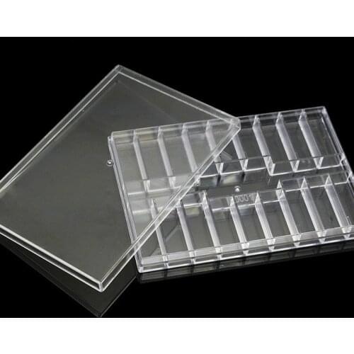 Toolbox 19 Grids Nail Decoration Accessories Clear Storage Box Rhinestones Beads Crystal Manicure Tool Display Container Case