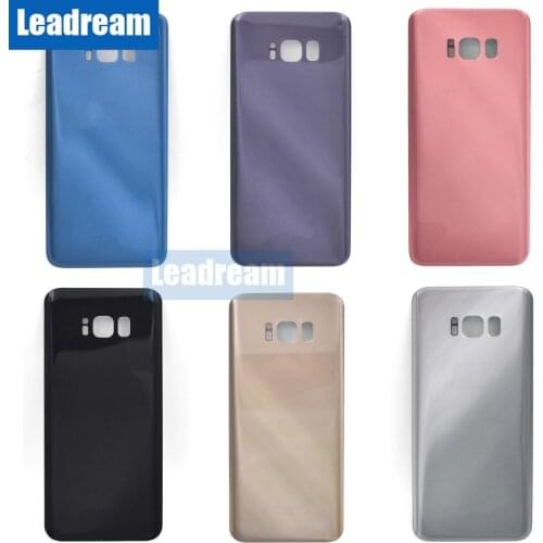 50PCS Back Battery Door Housing Cover Rear Glass with Adhesive for Samsung Galaxy S8 G950 G950F S9 Plus G955 G955F Free DHL
