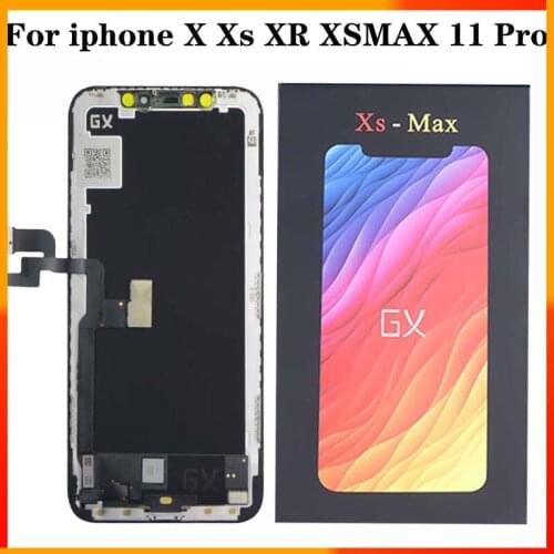GX HE OLED For iPhone X XS XSMAX 11LCD Screen Digitizer Assembly Replacement GX Soft For iPhone XS Display MAX 11 PRO OLED Best