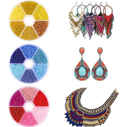 3900 Pcs/Box 2mm Charm Czech Glass Seed Beads DIY Bracelet Necklace Beads For Jewelry Making DIY Earring Necklace Accessories