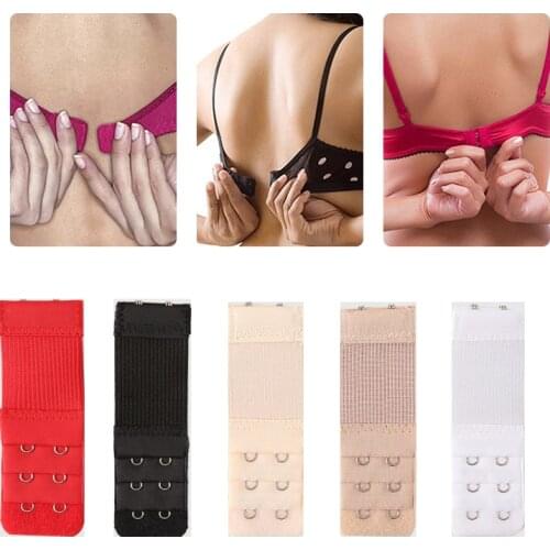 8-3Pcs Colorful Women Bra Extension Lingerie Strap Extender Replacement Bra Hooks Clasp Buckle Extenders Intimates Accessories