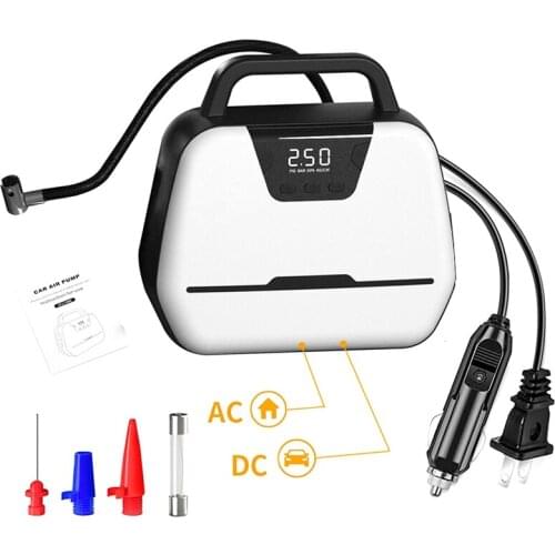 150PSI Air Compressor Car Tire Inflator 120W High Power Digital, for Outdoor Boats,Home,Bicycles,Basketball 110V US Plug