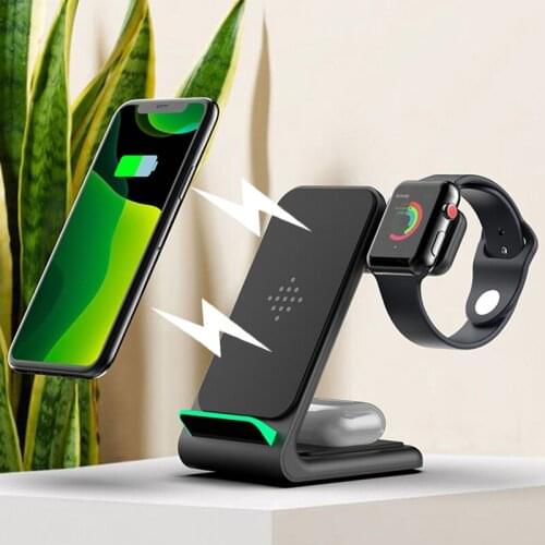 Wireless Charger 3in1 For iphone Android Mobile Phone Watch Headset Charging Station for Apple Watch Charging Wireless Charger