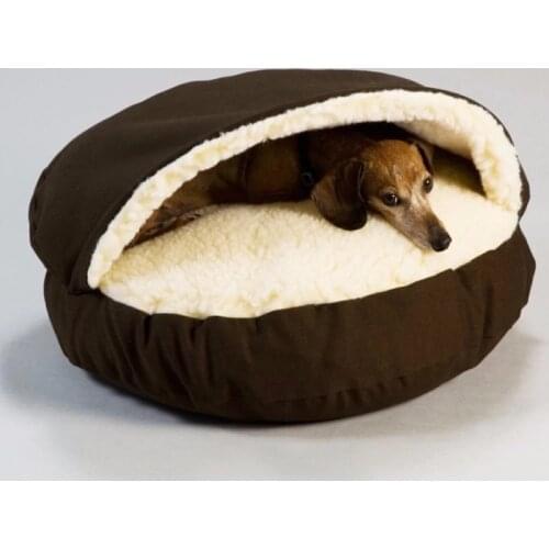 Doghouse Pet Thick Sofa Blanket Soft and Comfortable Round Bread Shape Nest Removable Washable Dog House Bed