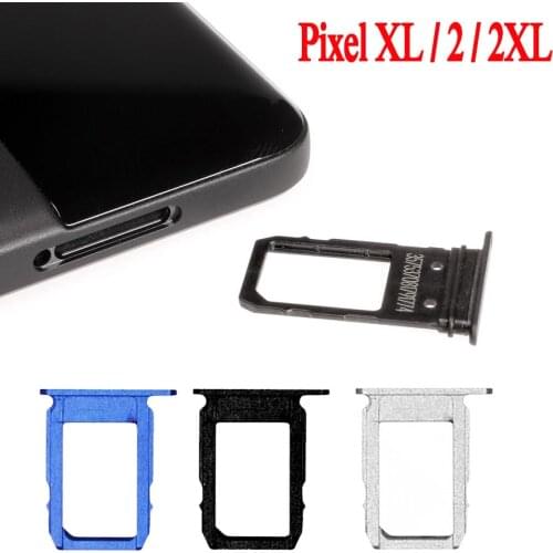 For Pixel 2 Sim Tray Holder For Google Pixel 2 XL Card Tray Slot Holder Socket Repair Parts For Google Pixel XL Sim Tray Holder