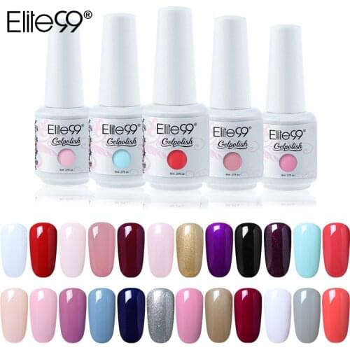 Elite99 8ml Pure Color UV Gel Polish Soak Off Gel Nail Polish UV Gel For Nail Polish Base Top Nails Gel Lacquer Hybrid Varnish