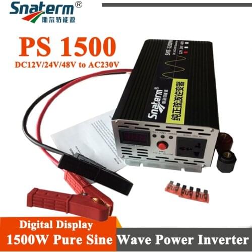 High frequency 1500W Pure sine wave power inverter with LCD display for Solar Energy System DC12/24/48V AC220 50HZ/60HZ