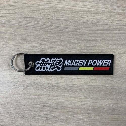 JDM Car keychain nylon embroidery for MUGEN tag Lanyard Hellaflash For Honda CIVIC GK5 FD2 s2000 Motorcycle Accessories