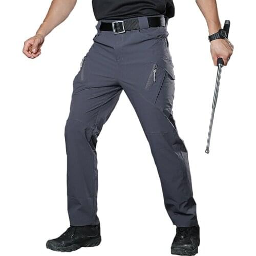 Summer Hiking Pants Quick Dry Waterproof Rip-stop Cargo Pants IX9 Tactical Military Work Trousers Men Hunting Fishing Clothes