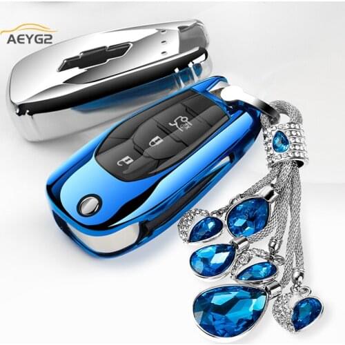 Soft TPU Car Remote Key Cover Case For Chevrolet Aveo Cruze Spark Camaro Volt Bolt Trax Malibu Car Smart Key Protector Shell Fob