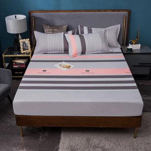 3pcs Set Anti-mite Mattress Cover Queen King Twin Size Soft Brushed Bed Fitted Sheet All-inclusive Bed Pad Protection Cover