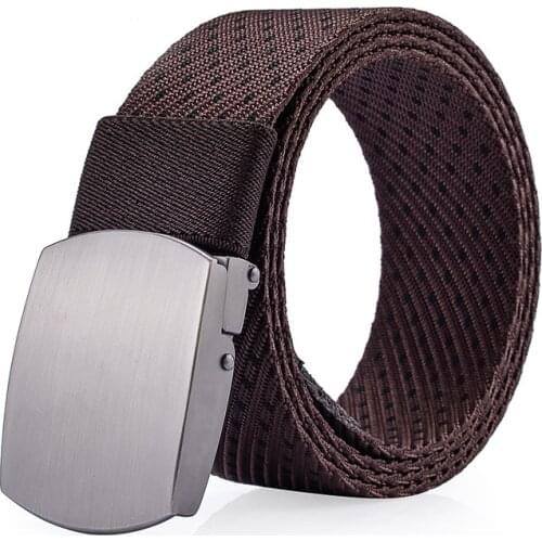 Military Equipment Tactical Belt Stripe Men Metal Buckle Thicken Canvas Belts for Men Waistband For Jeans Breathable