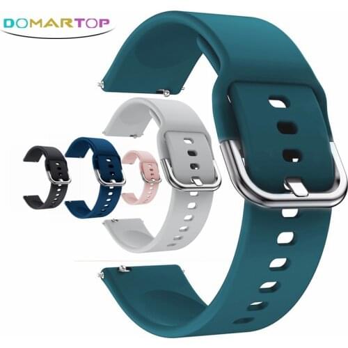 22mm 20mm Silicone Strap Band for Samsung Galaxy Watch3 gear s3 42mm 46mm Active 2 40mm 41 45mm for Huami xiaomi Amazfit GTR BIP