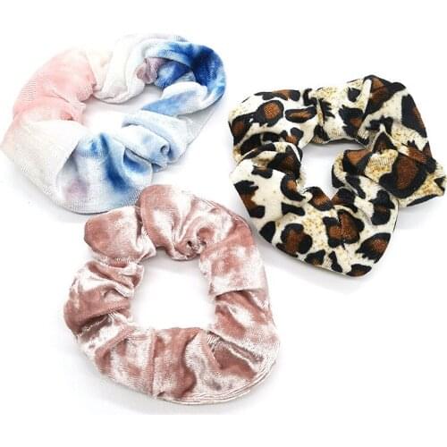 3pcs Per Bag Velvet Silk Scrunchie Elastic Hair Bands Hair Ropes Ties Gum Ponytail Holder Hair Accessories For Women