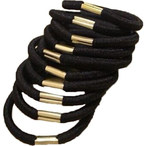 20pcs Black And Candy Colored Elastic Hair Bands For Women Rubber Band Girls Haar Accessories