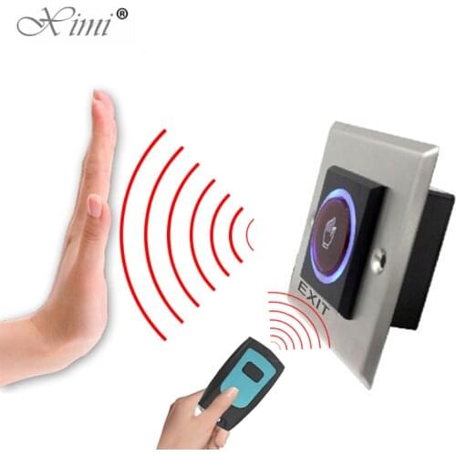 With remote control Exit Button Release Exit Switch No Touch Infrared Exit Button Door Sensor Switch Access Control system