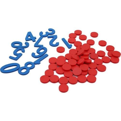 Blue Digital + Red Counter Wooden Montessori Toys For Children Number Stick Mathematics Learning Education Intellectual Math Toy