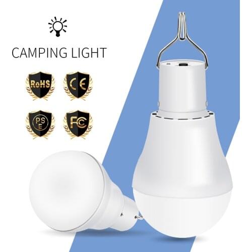 Led Outdoor Solar Lamp 15W Solar Camping Lights Led Portable Bulb 250LM Outdoor Lighting Camping Tent Hanging Emergency Lamps