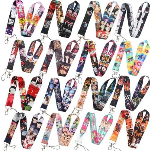 PF129 Dongmanli Anime Lanyards for Key Neck Strap For Card Badge Gym Key Chain Lanyard Key Holder DIY Hang Rope Keychain