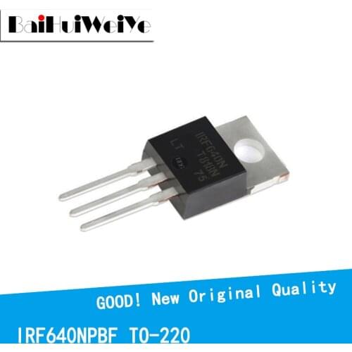 10PCS/LOT IRF640NPBF IRF640N IRF640 TO-220 200V/18A New and Original IC Chipset MOSFET MOSFT