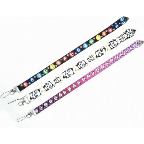 300 PCS Panda C Lanyard id badge holder keychain straps for mobile phone Wholesale Free Shipping