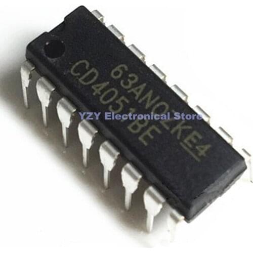 5PCS/LOT CD4051BE DIP16 CD4051 DIP 4051BE DIP-16 New Original Integrated Circuits