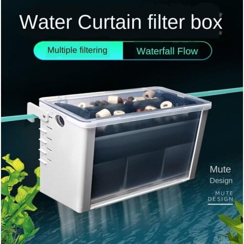 Aquarium Fish Tank Water Curtain Filter Box Upper Filter Drip Box Turtle Tank Circulation Upper Top Drip Box Filters Accessories