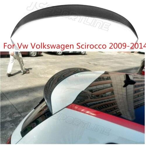 Carbon Fiber Car Rear Wing Trunk Lip Spoilers Fits For Vw Volkswagen Scirocco 2009-2014