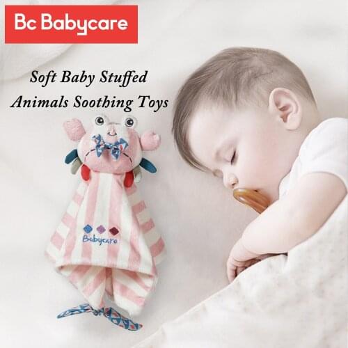 BC Babycare Soft Baby Stuffed Animals Toys Newborn Comforting Sleeping Pillow Infant Crocodile Soothing Towel Toy for Boys Girls
