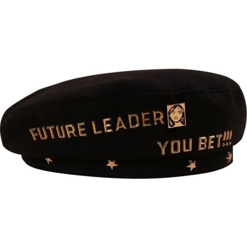 Beret Fashion Girl Casual Black Beret French Artist Warm Hat Women Autumn and Winter Retro Beret