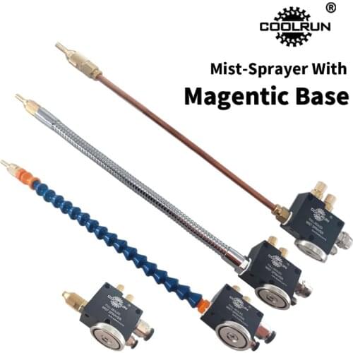 CoolRun No-Leak Mist Coolant Lubrication Spray System CNC Lathe Milling Drill Engraving Mist Cooling Sprayer With Magnetic Base