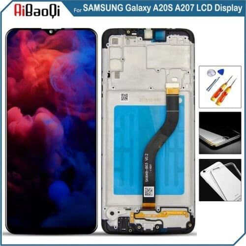For SAMSUNG Galaxy A20S A207 LCD Display Screen Touch Digitizer Assembly For A2070 SM-A207F With Frame Replace