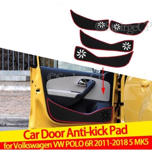 Door anti-kick pad door protection pad door panel cover pad car door sticker For Volkswagen VW POLO 6R 6C 2011 2012-2018 5 MK5