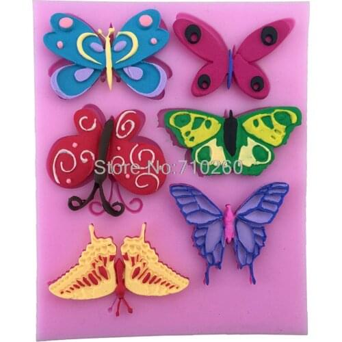 E127 Butterfly Series Fondant Cake Molds Chocolate Mould for the Kitchen Baking Sugarcraft Decoration Tool
