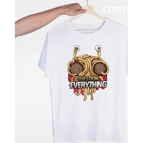 FSM Flying Spaghetti Monster T-shirt Summer Casual O-Neck Short Sleeve Funny Tshirt