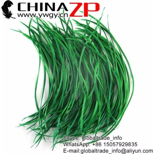 CHINAZP Goose Feather 20~25cm(8 to 10 inch) Individual Small Packaged Kelly Green Goose Biots Feathers Carnival Party Costumes