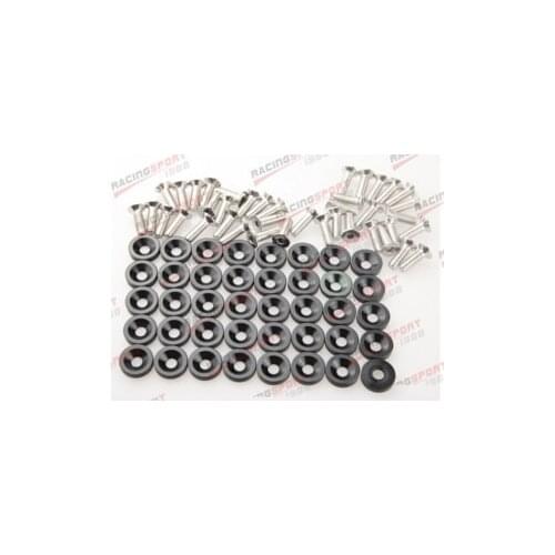 40 PC Red BILLET ALUMINUM FENDER/BUMPER WASHER/BOLT ENGINE BAY DRESS UP KIT