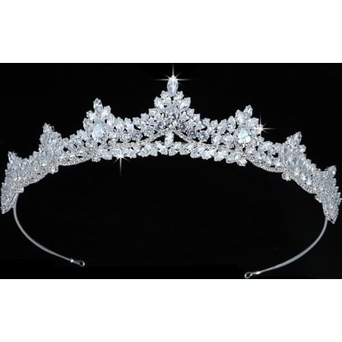 Crown HADIYANA Trendy Dignified Women Wedding Hair Accessories Cubic Zirconia Luxury Hair Jewelry BC5534 Couronne De Mariage