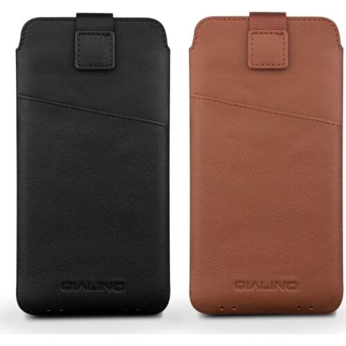 QIALINO Wallet Pouch Card Slot Bag Case for Huawei Mate 40 Luxury Genuine Leather Phone Cover for Mate 40 Pro