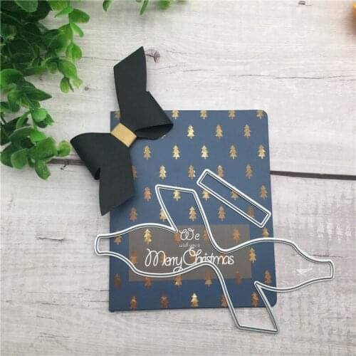Creative Bow Silver Metal Cutting Dies DIY Scrapbook Paper Craft Card Album Embossing Stencils Template Punch 8.2*13.5cm