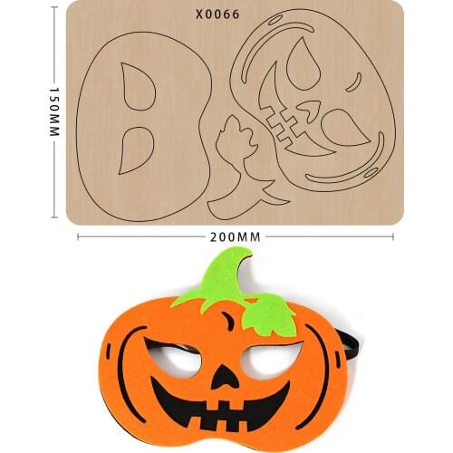 Diy Laser Mold Punch Tool Non-woven Cutting Metal Cutting Dies Halloween Decoration Pumpkin Face Suitable For Big Shot Machines