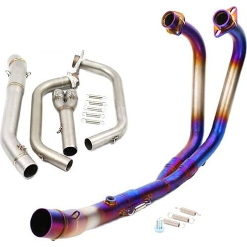 Motorcycle Exhaust Muffler Front Middle Link Pipe Escape Moto Slip-On Connector Adapter for Yamaha MT03 MT-03 YZF R3 R25 Racing