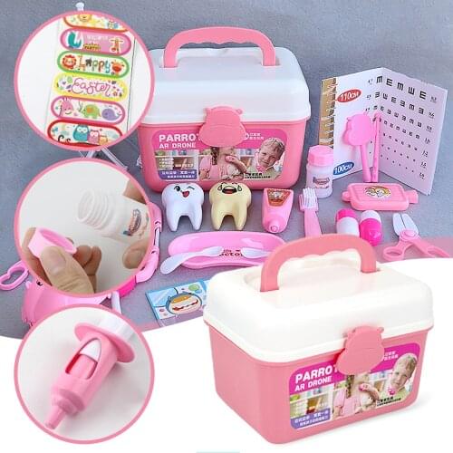 Kids Baby Play Carry Set Case Education Role Play Toy Kit Simulation Mini Doctor Toolbox Cultivate Professional Interest Toys