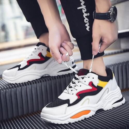 Spring New Model Mens Sports Footwear Korean-Style Heightened Trendy Shoes Red Shoes Factory Wholesale Platform Mens Shoes