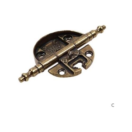 Antique hinge, green bronze, 3 inch retro European style, round crown, head hinge, clothes book, cabinet door, imitation bronz
